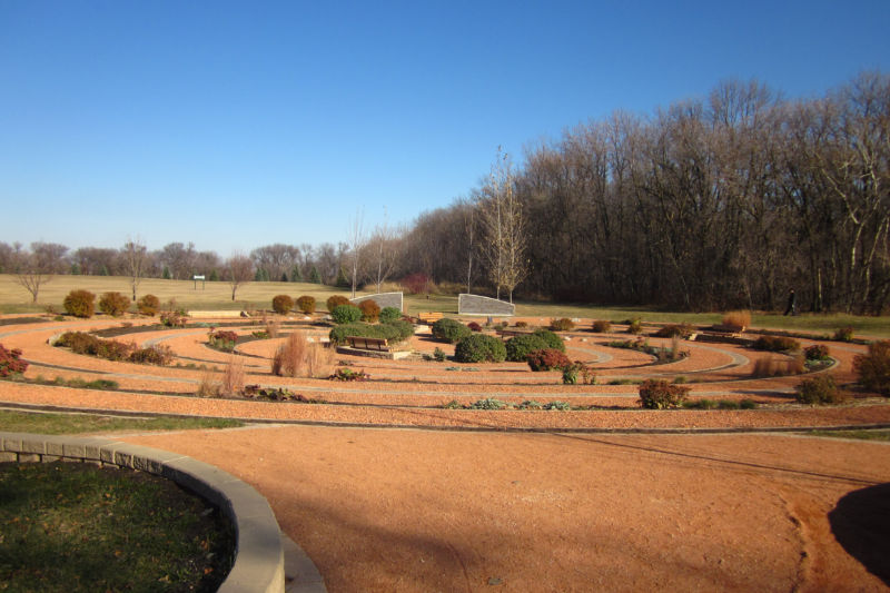 Garden labyrinth in November