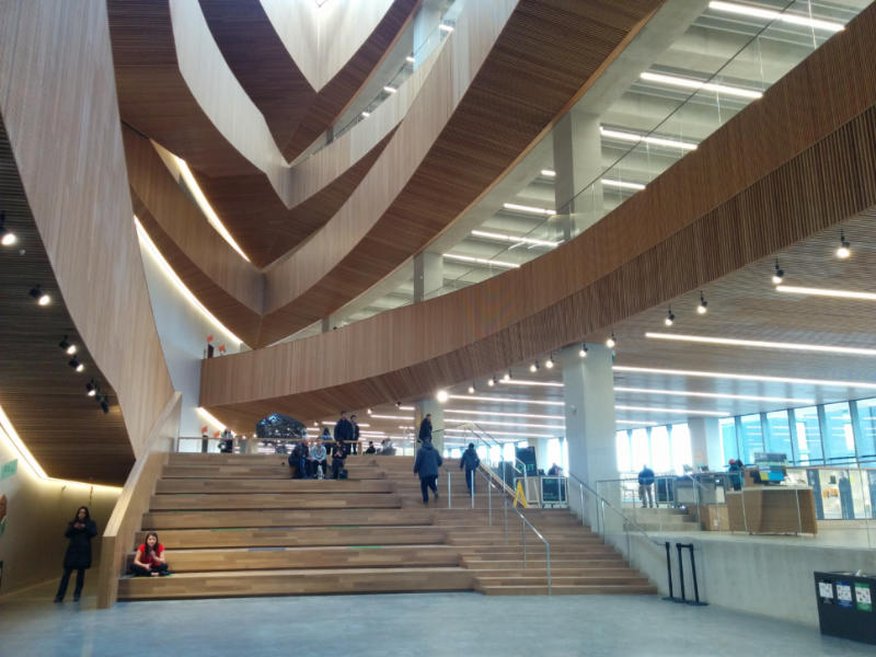 Libraries as tourist attractions - Calgary Central library staircase