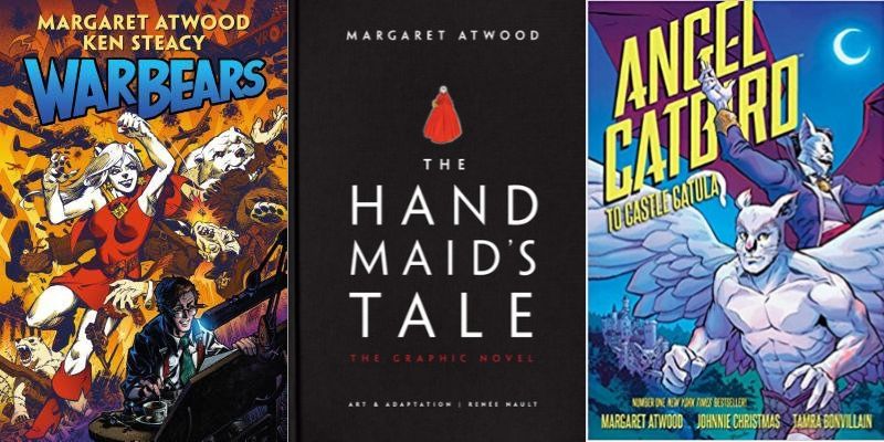 Covers of Margaret Atwood's garphic novels